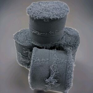 Poly Chiffon Ribbon Country Blue 4 x 1.5" Rolls Gift Wrap Wedding Invites Flower